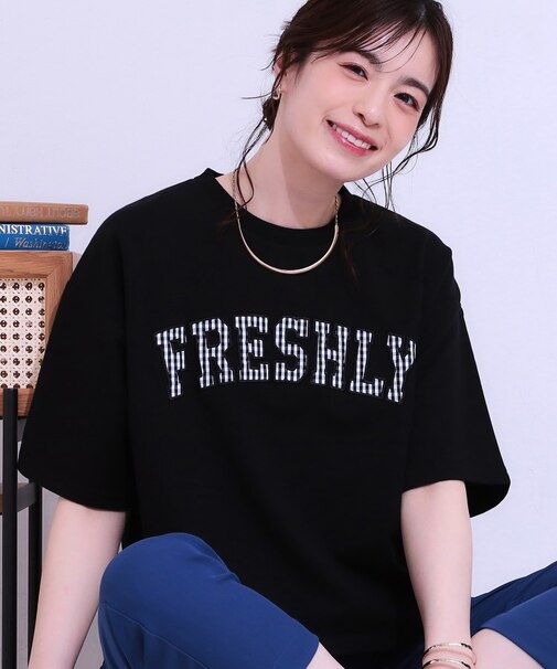 【S-LL】ゆるっと大人カジュアルに 柄ロゴアソート ミニ裏毛トップス