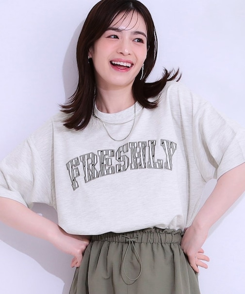 【S-LL】ゆるっと大人カジュアルに 柄ロゴアソート ミニ裏毛トップス