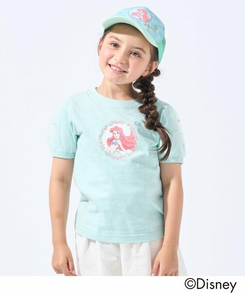 【DISNEY】プリンセス袖チュールTシャツ