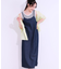 【S-LL】女性らしさ漂う ライトデニム Aラインキャミワンピース
