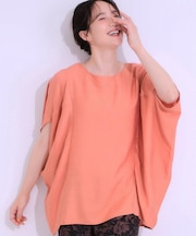 【S-LL/ひんやり/体型カバー】ゆるシルエットが心地よい ドルマンブラウス