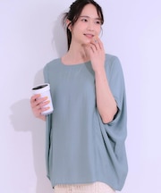 【S-LL/ひんやり/体型カバー】ゆるシルエットが心地よい ドルマンブラウス