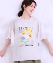 【S-LL】リメイク風 ポンチョデザインTシャツ