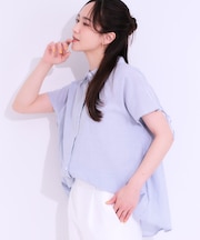 【S-LL/ひんやり】後ろ姿も抜かりなく インせず着られる バックギャザーシャツ