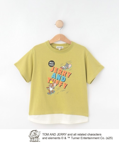 【TOM and JERRY】 ひんやり裾レイヤードTシャツ