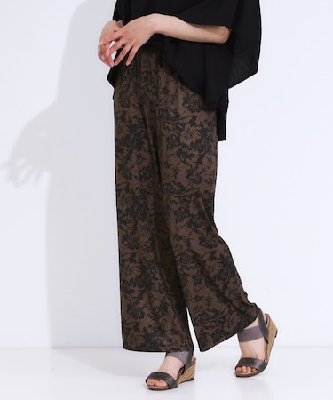 【S-LL/ひんやり/選べる2柄】大人のリラックスコーデに プリント柄パンツ