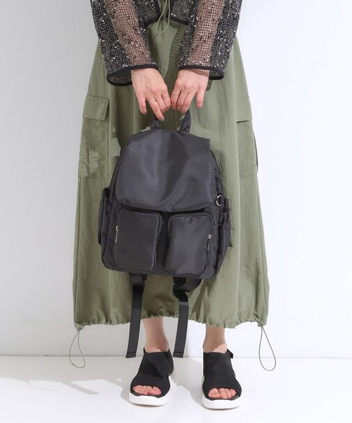 【撥水】Wポケットリュック