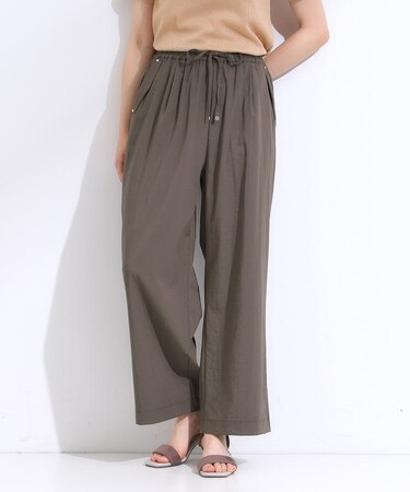 【着丈選べる】触れる度ひんやり ゆるきれい イージーワイドパンツ