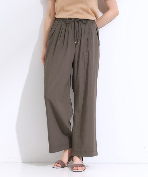 【着丈選べる】触れる度ひんやり ゆるきれい イージーワイドパンツ
