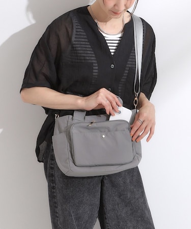 【撥水／2WAY】フロントポケット10ポケットトートバッグ