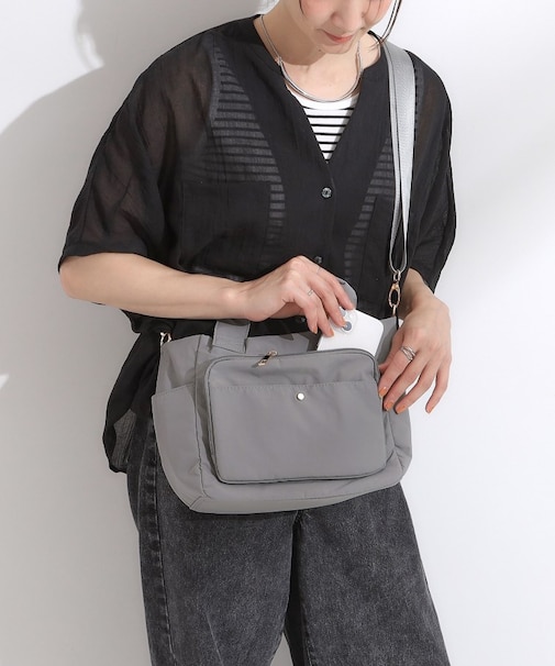 【撥水／2WAY】フロントポケット10ポケットトートバッグ