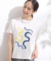 【S-LL/ひんやり/汗ジミ軽減/UVカット】グラフィックアソートTシャツ