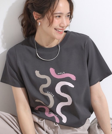 【S-LL/ひんやり/汗ジミ軽減/UVカット】グラフィックアソートTシャツ