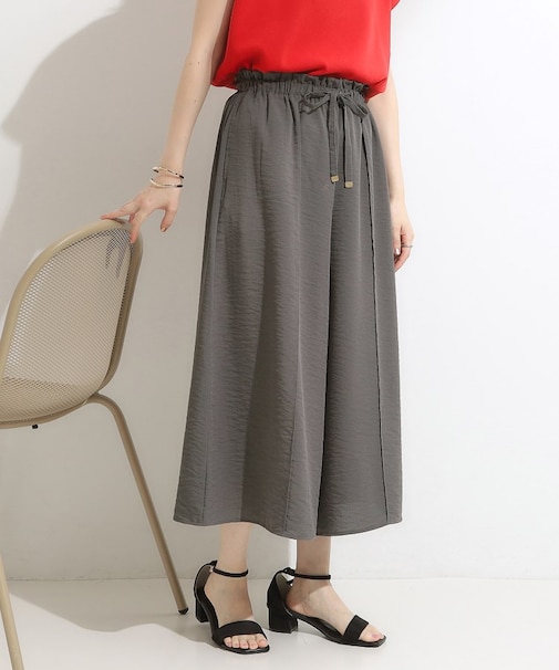 【S-LL/ひんやり】さらっとタッチできれい見え ピンタックスカーチョ