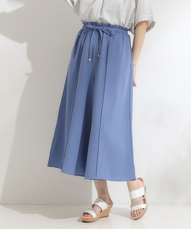 【S-LL/ひんやり】さらっとタッチできれい見え ピンタックスカーチョ