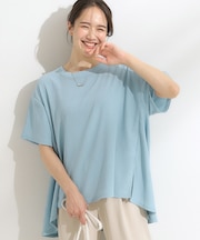 【S-LL/洗える/体型カバー/5分袖】涼しくきれいに決まる Aライントップス