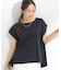 【洗える/S-LL/体型カバー】レース使いが華やか フレンチスリーブコットンTシャツ