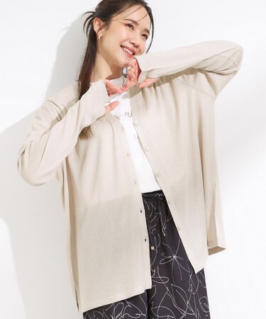 【S-LL/ひんやり/UV】手の甲まで隠れる トッパーカーディガン