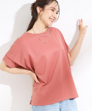 【S-LL/UV/吸水速乾】さらりと着こなす 肩タックゆるトップス