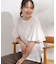 【S-LL/ひんやり/二の腕カバー】華やかさをプラスする お袖フリルTシャツ