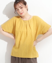 【S-LL】大人の上品な甘さ 刺繍レース切り替えトップス