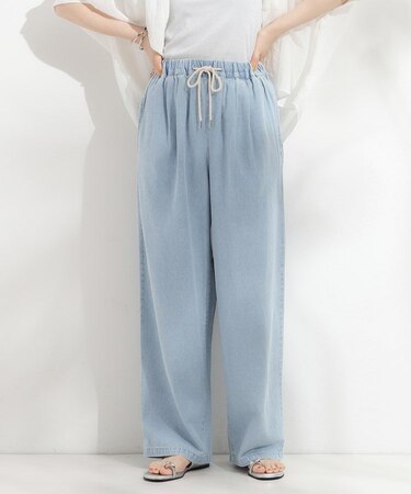 暑い夏も軽やかに デニムイージーワイドパンツ