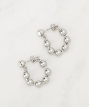 【チタンポスト】ボールチェーンピアス