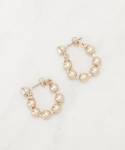 【チタンポスト】ボールチェーンピアス