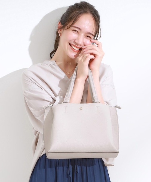 【軽量/2WAY】ふわっと軽い ミドルサイズ トートバッグ