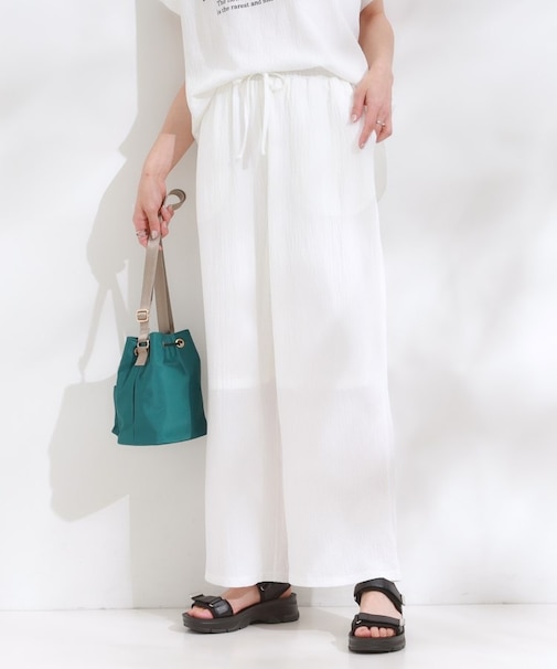 【S-LL/セットアップ可】リラックスカジュアルに ぽこぽこイージーパンツ