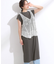 【2点セット】クロシェ編みレースベスト＋Tシャツワンピースセット