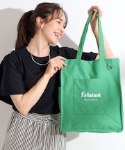 【ラッキーカラー/推し活にも】うちわも入るキャンバストートバッグ