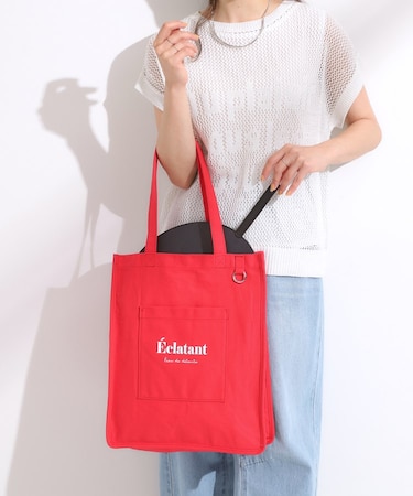 【ラッキーカラー/推し活にも】うちわも入るキャンバストートバッグ