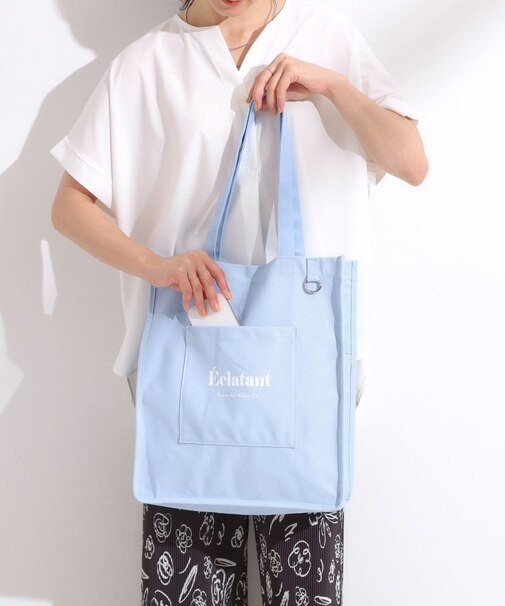 【ラッキーカラー/推し活にも】うちわも入るキャンバストートバッグ