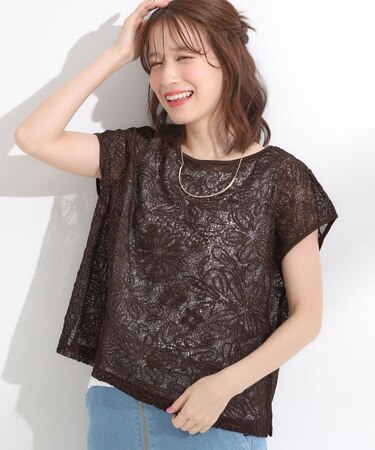 【2点セット】刺繍レーストップス