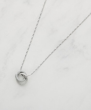 【2WAY】リング＆クリアドロップネックレス