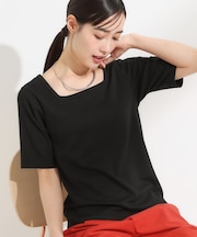 【S-LL/ひんやり/前後2WAY】シンプルだから使いやすい テレコTシャツ