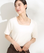 【S-LL/ひんやり/前後2WAY】シンプルだから使いやすい テレコTシャツ