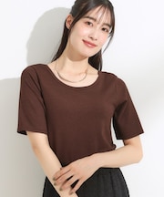 【S-LL/ひんやり/前後2WAY】シンプルだから使いやすい テレコTシャツ