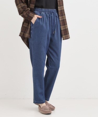 【SS-LL/美脚シルエット】デニムイージーテーパードパンツ