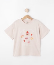 【100-150cm】刺繍ロゴ転写プリントGIRLSTシャツ