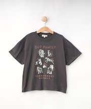 【100-120cm】猛獣恐竜フォト図鑑Tシャツ