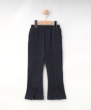 【100-150cm】デニム風ジャージフレアパンツ