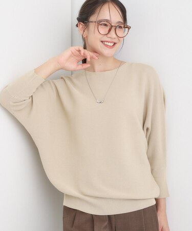 【洗える/毛玉になりにくい/UV】 ガータードルマン 7分袖ニット