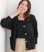 【洗える/S-LL】大人フェミニン さらっとタッチのニットカーディガン