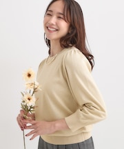 【S-LL/洗える】さらっと ボリューム8分袖ニット