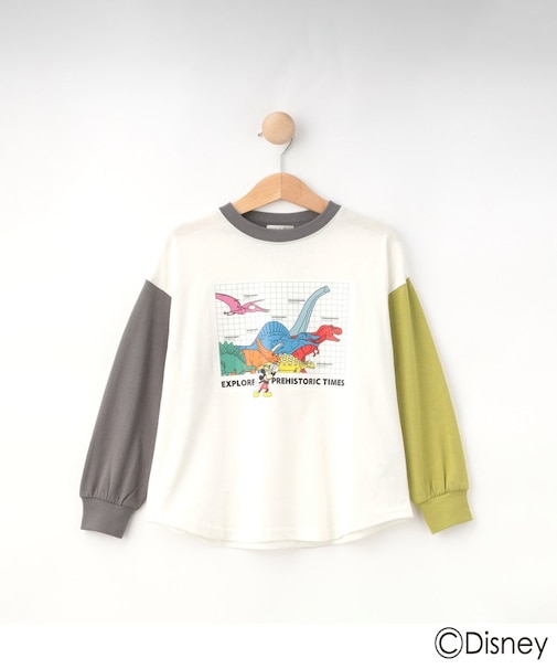 【Disney】トドラー袖配色ロンT