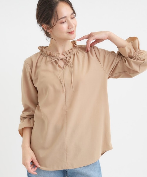 S-LL/洗濯後しわになりにくい/吸水速乾/UV】大人フェミニンな