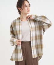 【洗える/S-LL/】程よいゆとりと抜け感 大人のチェックシャツ