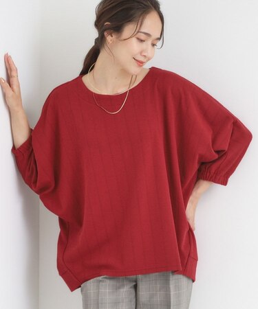 【S-LL/7分袖】さらっとしたタッチ ゆるシルエットが心地よいドルマントップス